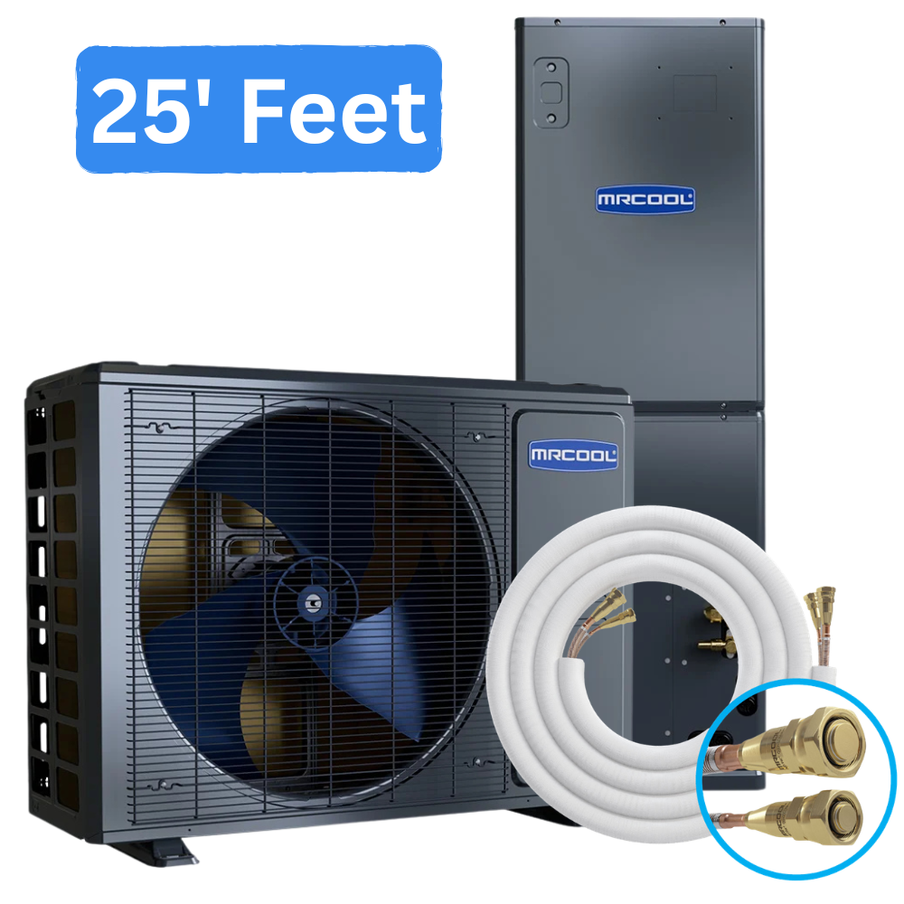 MRCOOL 3 ton Universal Series 36k BTU heat pump system with 25 ft pre charged DIY line set