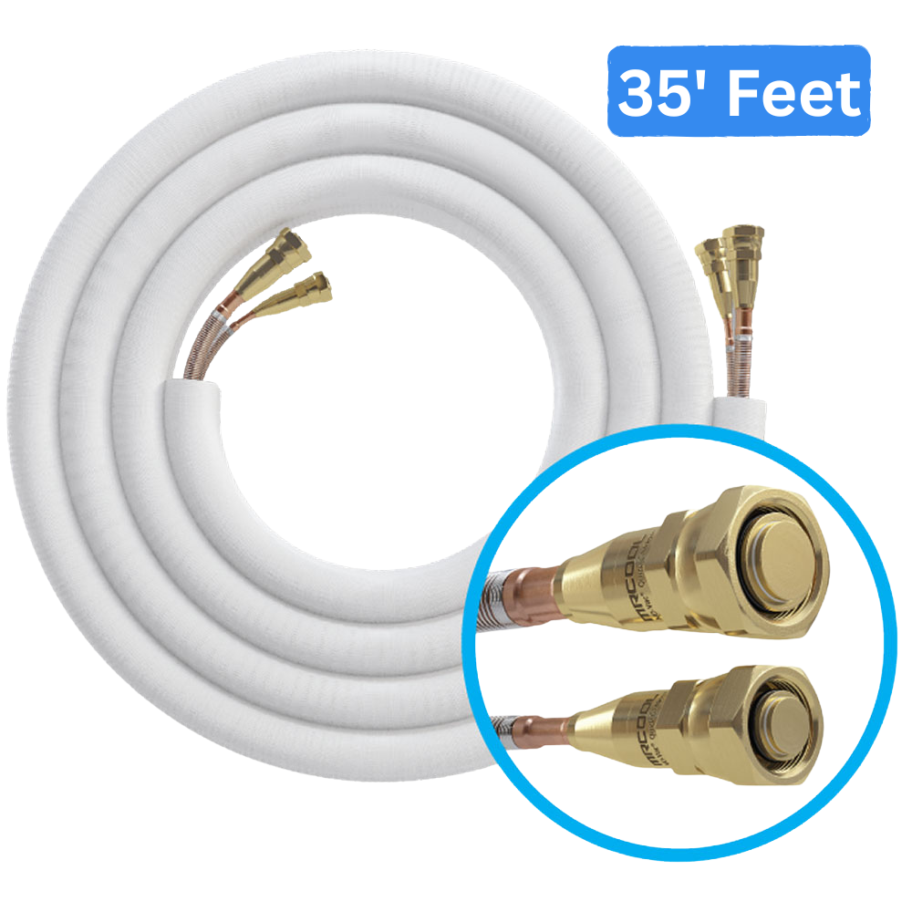 MRCOOL 35 ft pre-charged DIY line set for VersaPro, Universal, HyperHeat mini split systems and pre-charged A-coils