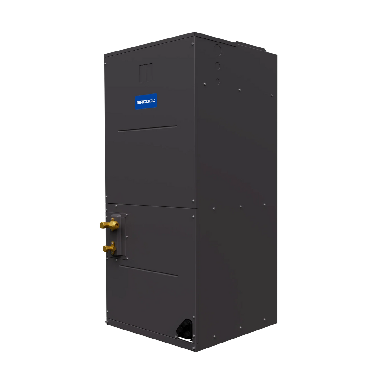 right angle view of MRCOOL 36K air handler cabinet for central system