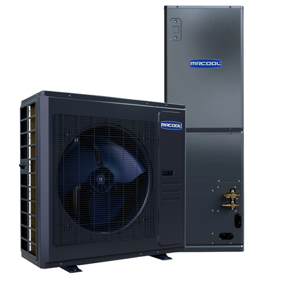 MRCOOL 4 ton Universal Series 48k BTU central ducted heat pump system with indoor air handler and outdoor condenser