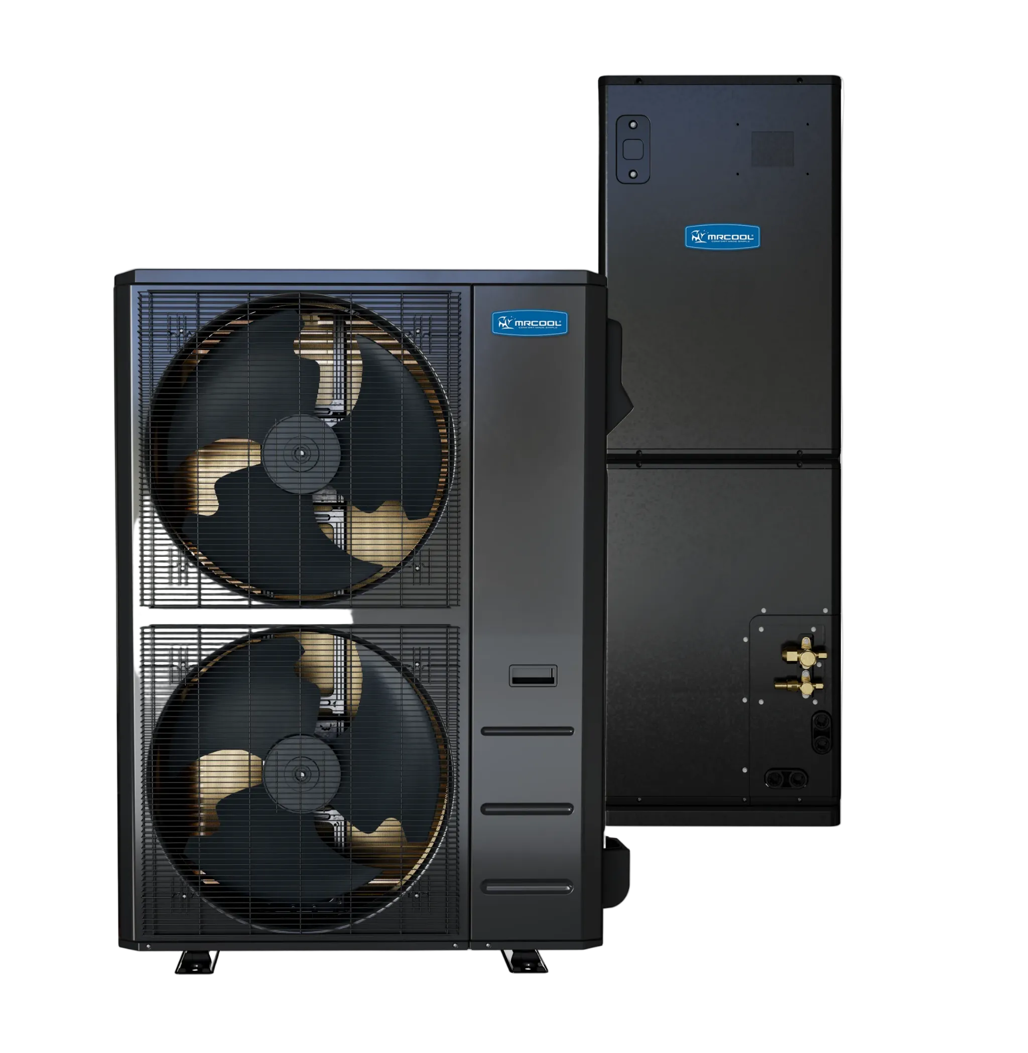 MRCOOL 5 ton Universal Series 60k BTU central ducted heat pump system with indoor air handler and outdoor condenser