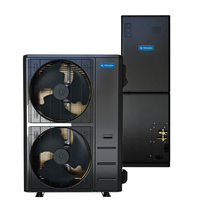 MRCOOL 5 ton Universal Series 60k BTU central ducted heat pump system with indoor air handler and outdoor condenser