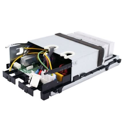 Front view of MRCOOL A-09-HP-C-230B condenser OEM electronic control box subassembly (part number 17222000035623) for HVAC repair and replacement.