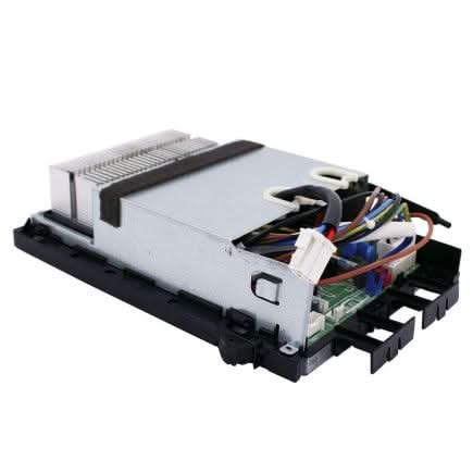 Front view of outdoor condenser control board subassembly for MRCOOL Advantage A-09-HP-C-115B heat pump
