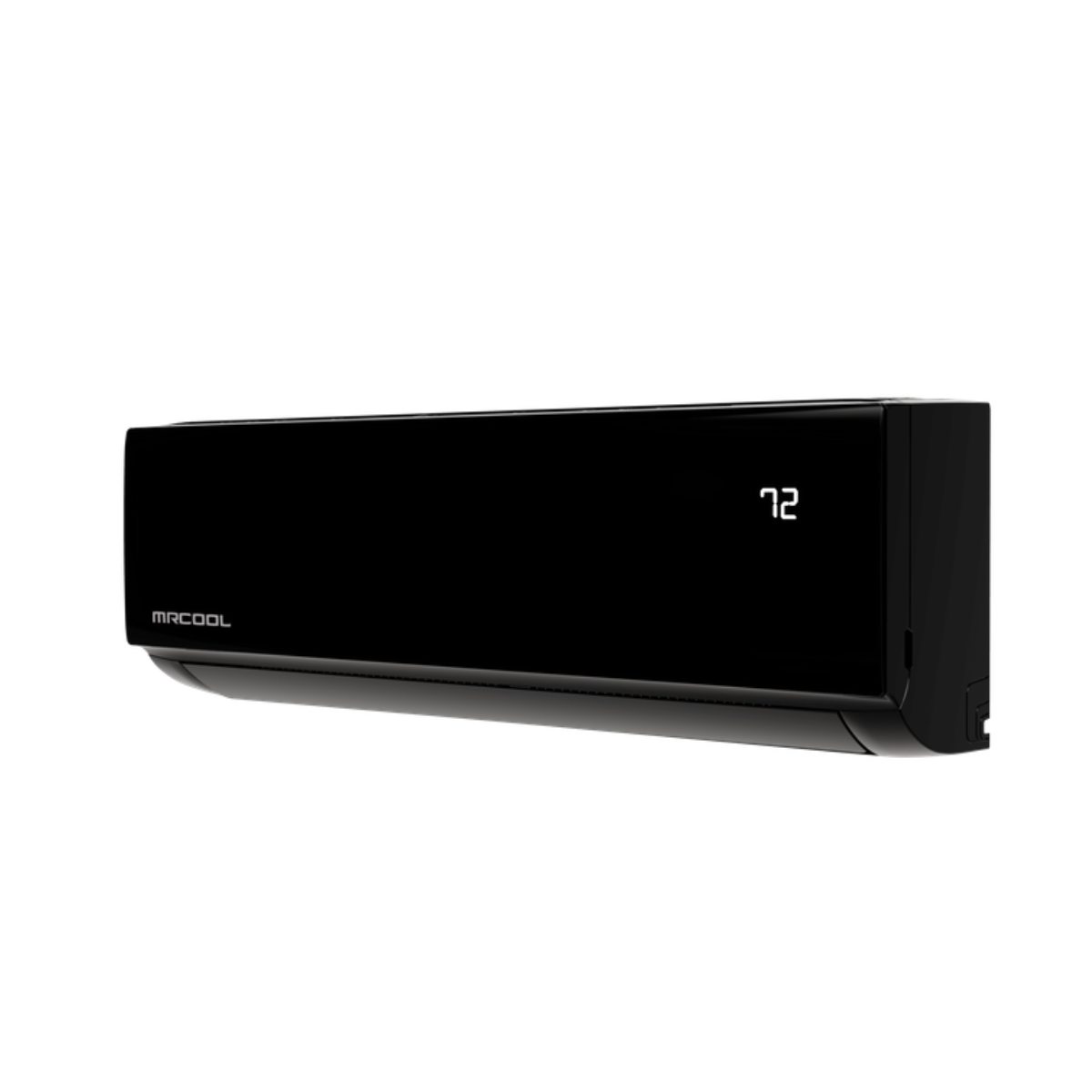 side profile of MRCOOL black wall mounted mini split air handler