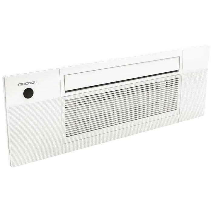 Close-up of MRCOOL OuttaSight 12K ceiling cassette airflow diffuser and grille for Hyper Heat mini split system