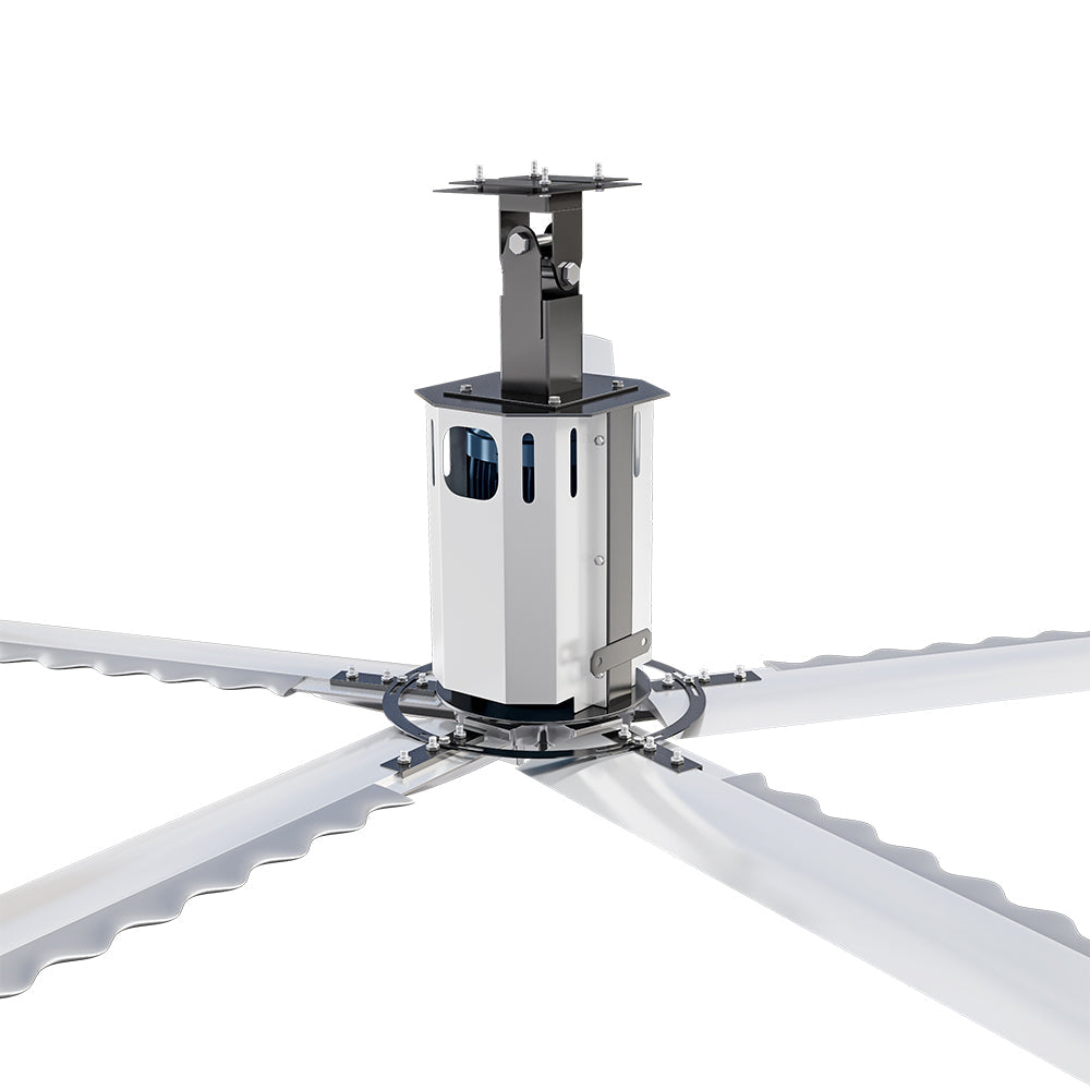 Integrated motor bracket, steel-wire safety rope, and anti-fall sleeve on the MRCOOL Cool Blade.