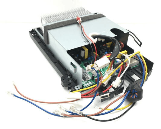 MRCOOL DIY control board subassembly with vertical mounting – used inside condenser units to support and connect primary PCB components.