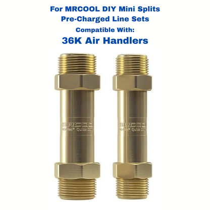 MRCOOL 36K DIY mini-split line-set couplers for pre-charged line sets.