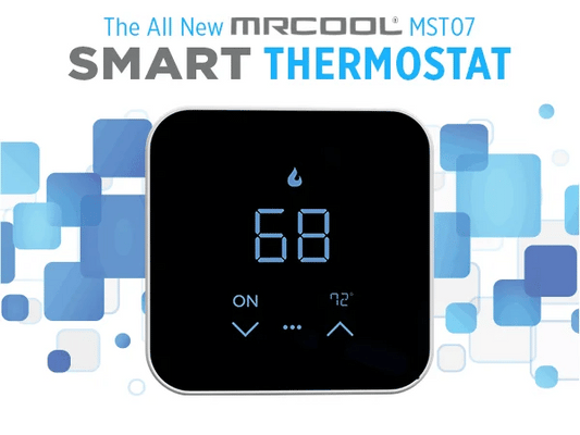 MRCOOL MST07 smart WiFi thermostat with digital touchscreen display for HVAC system control
