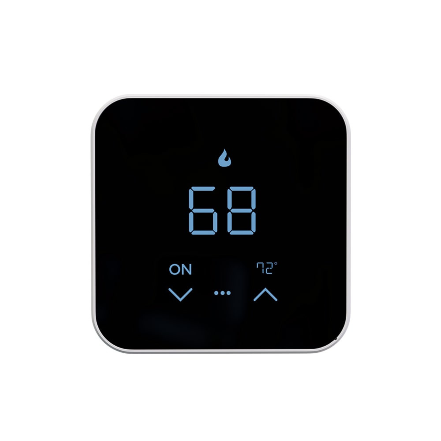 Front view of MRCOOL MST07 smart WiFi thermostat with touchscreen display for 24V HVAC systems