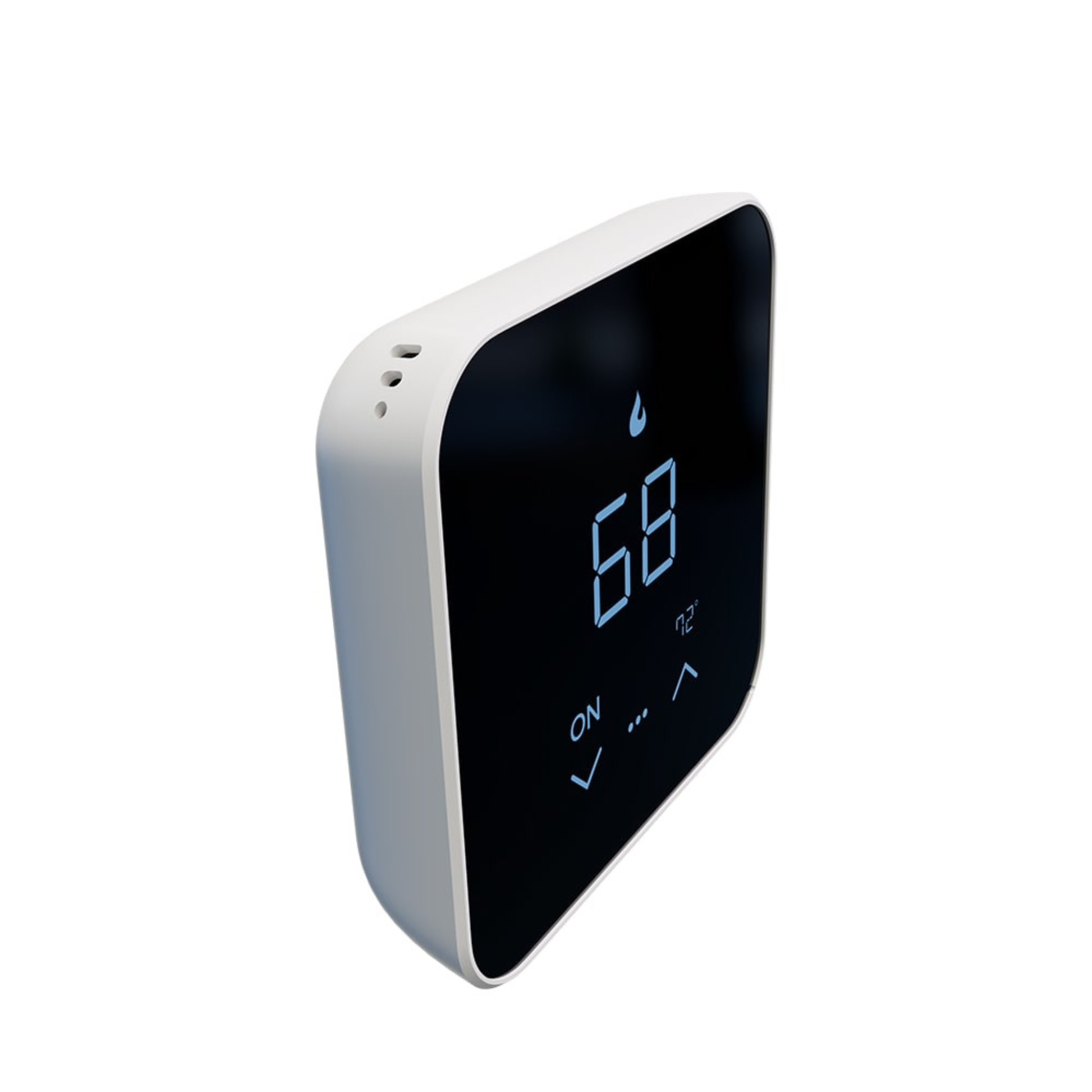 Side profile view of MRCOOL MST07 smart thermostat for residential HVAC systems