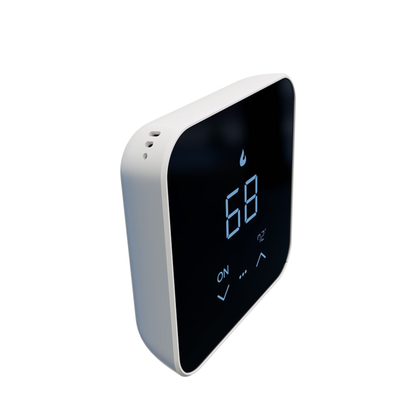 Side profile view of MRCOOL MST07 smart thermostat for residential HVAC systems