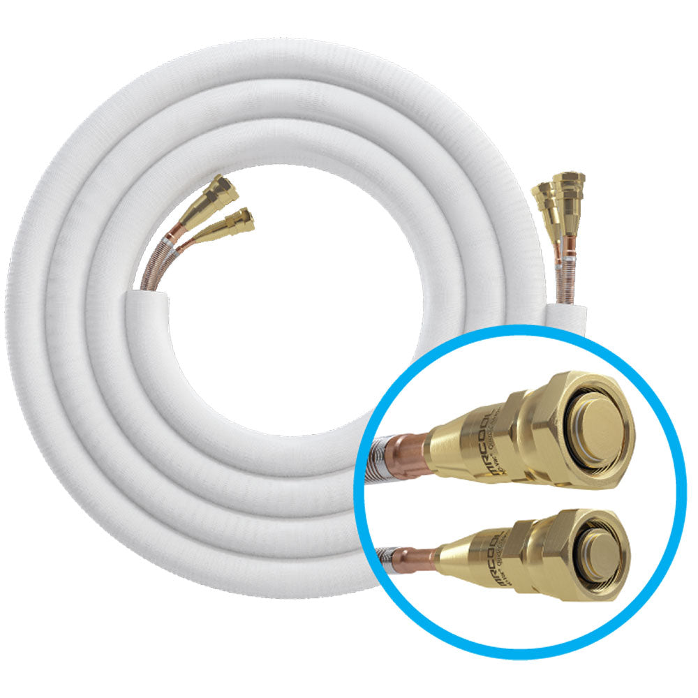 MRCOOL 25 foot pre-charged QuickConnect line set with R-454B refrigerant and sealed DIY fittings for DIYHH-18 condenser