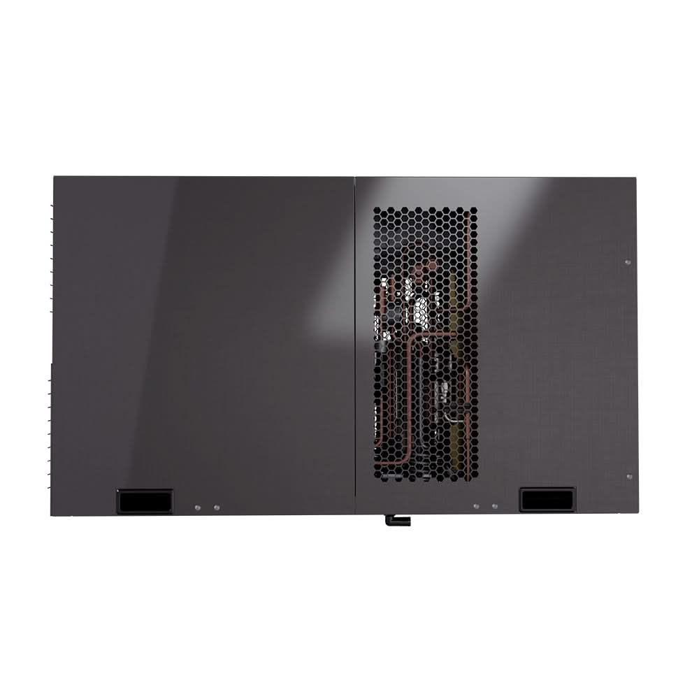 Side panel access view of MRCOOL compact refrigeration system showing internal components