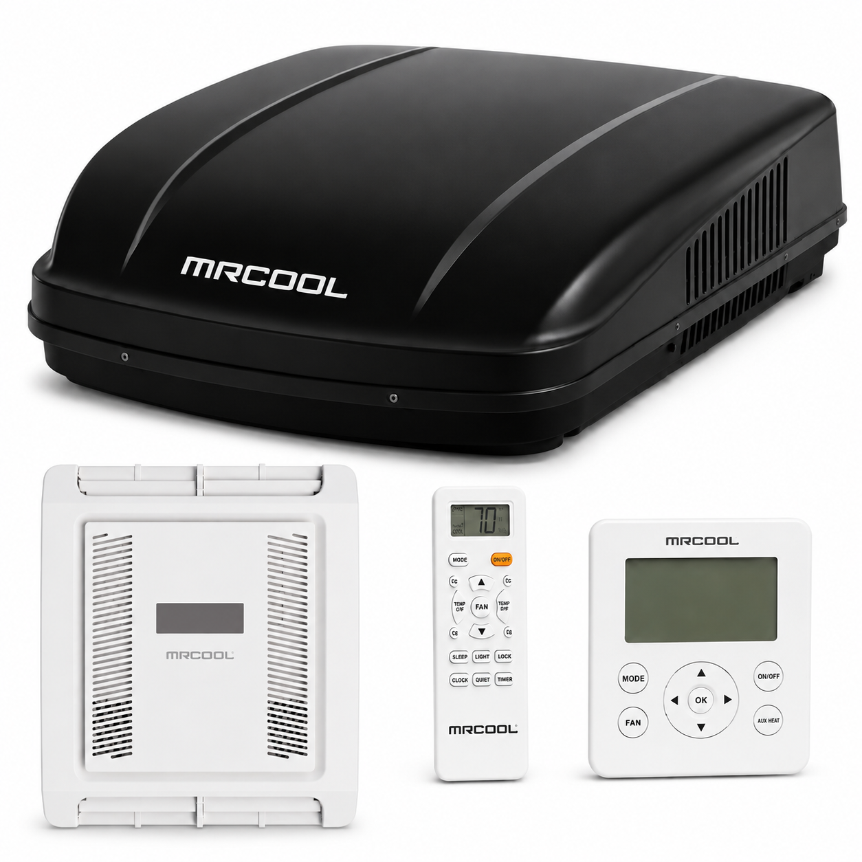 MRCOOL® TravelCool™ 15,000 BTU RV Inverter Heat Pump Bundle with Ductless Interior Kit - Black - 115V - WiFi, R-32- MRDHP15KD-LCW