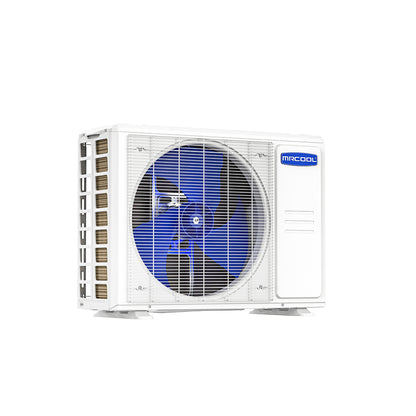 MRCOOL VersaPro 2nd Gen 60,000 BTU outdoor heat pump condenser angled view