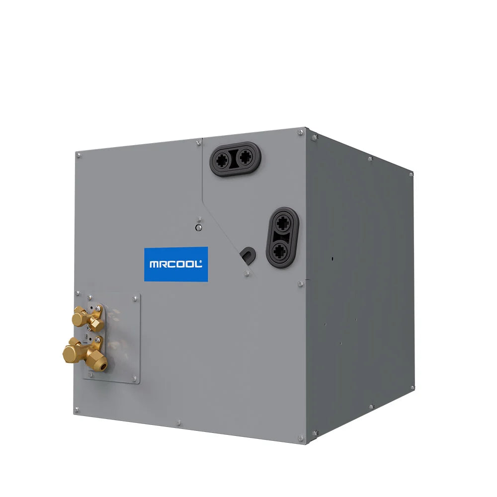 R-454B pre-charged evaporator coil for multi-position HVAC installation including upflow and horizontal setups