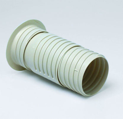 RectorSeal 83017 PVC wall duct sleeve for MRCOOL DIY mini-split systems — flexible telescoping HVAC wall sleeve for condensate drain hose installation and sealing.