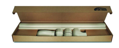 Tan mini split line set cover kit RectorSeal Fortress 84125 ivory beige HVAC line hide system with 4.5 inch duct sections and accessories