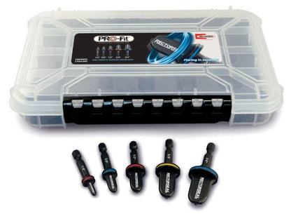 Power tool compatible flaring bits from the RectorSeal Pro-Fit kit for HVAC and mini split copper line set installation