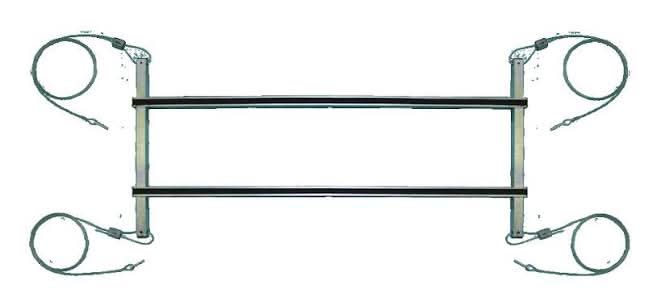 RectorSeal RAD REH66 66 inch universal HVAC equipment hanger with suspension cables
