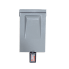Back side mounting view of RectorSeal RSH-50 60 amp non fused HVAC disconnect with surge protection