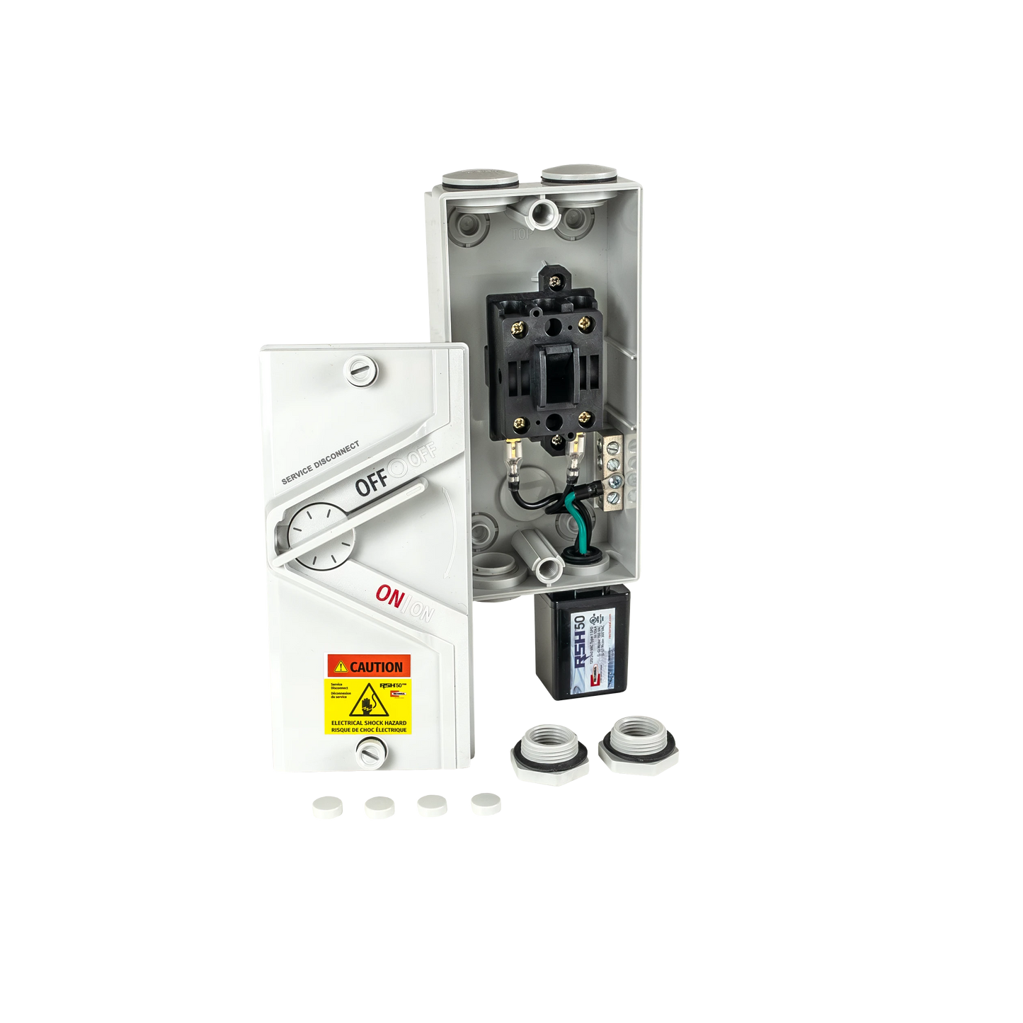RectorSeal RSH-50 60 amp weatherproof HVAC disconnect box with built in surge protection