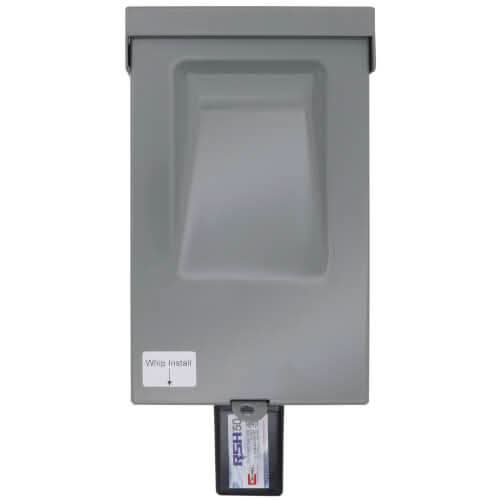 Front view of RectorSeal RSH-50 30 amp fused HVAC disconnect with surge protector