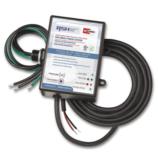 RectorSeal RSH-60 VMD HVAC surge protector and voltage monitoring device for mini splits and heat pumps
