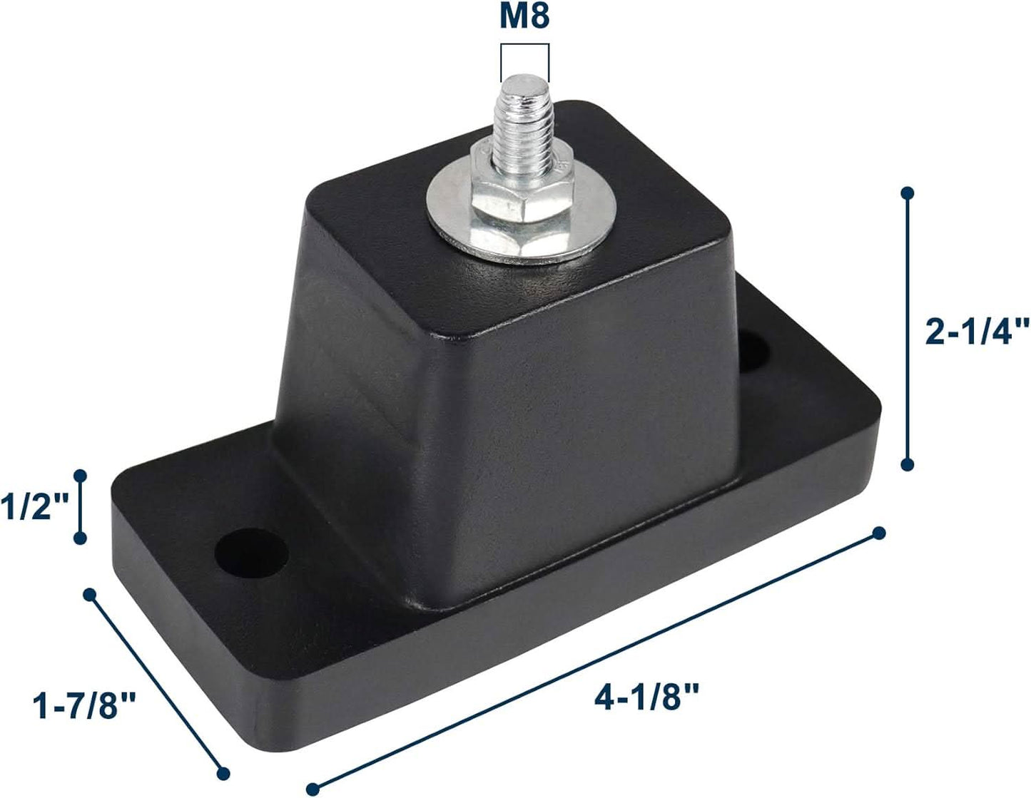 Close-up of shock-absorbing rubber pads designed for mini split AC condensers