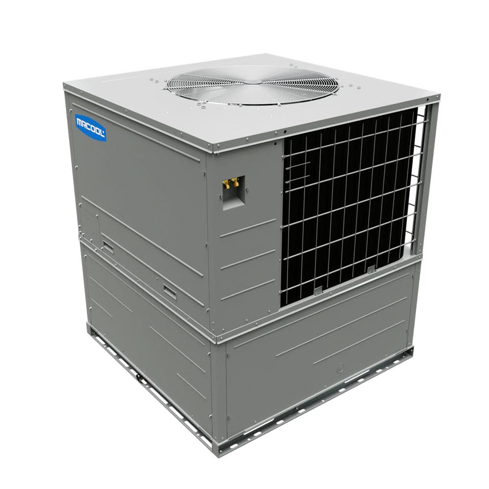 heat pump package unit for home HVAC system with outdoor condenser and all in one heating and cooling