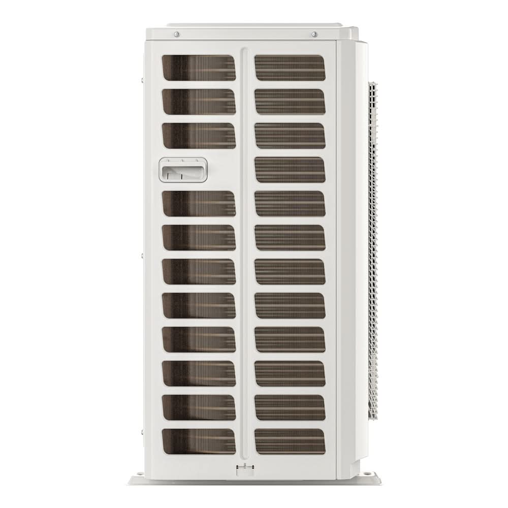 Painted galvanized steel cabinet on MRCOOL VersaPro 2nd Gen 2 ton heat pump condenser