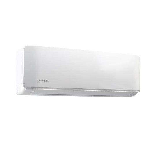 Modern MRCOOL DIY Direct mini split AC and heating unit on a white background.