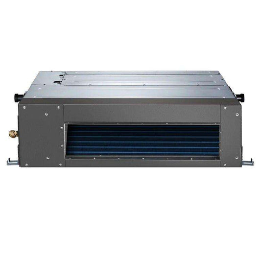 MRCOOL DIY Direct Olympus 12,000 BTU 1 Ton Ducted Mini-Split Air Handler with visible intake and mounting brackets designed for ac heating and cooling near me.
